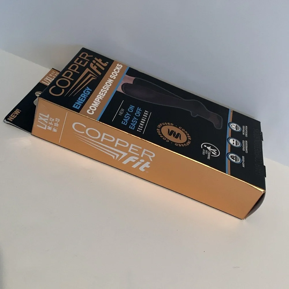 Copper Fit Unisex Energy Compression Socks 1 Pair L/XL